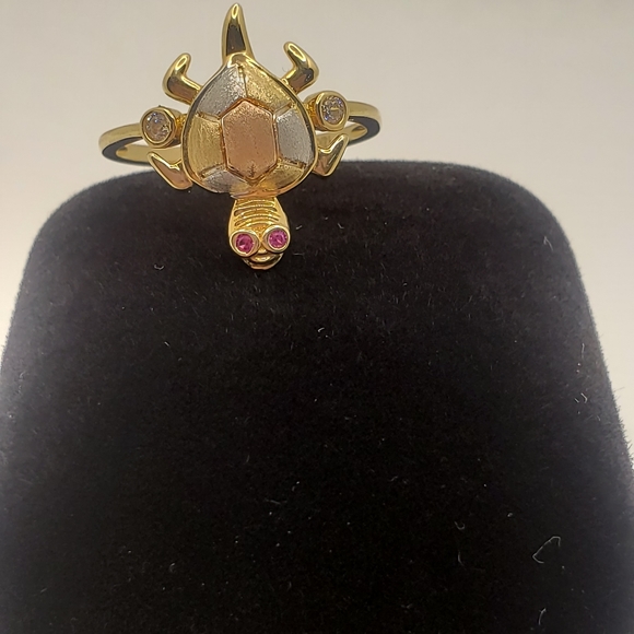 14k solid Gold Turtle Rings size 8 - Picture 7 of 15